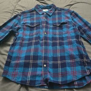 Sonoma Blue and Red Plaid Men's Button-Down Shirt